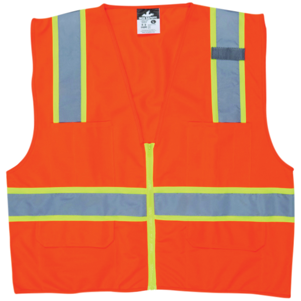 MCR Safety Luminator® Series Hi-Vis Reflective Safety Vest, Type R Class 2, Zip Front