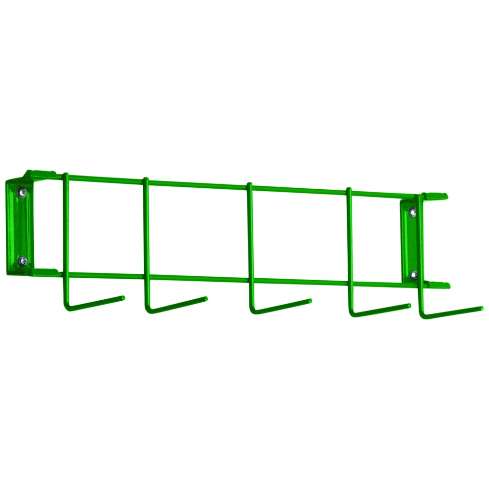 Rack’Em™ 5-Hook Rack, PVC Coated Steel, Wall-Mount