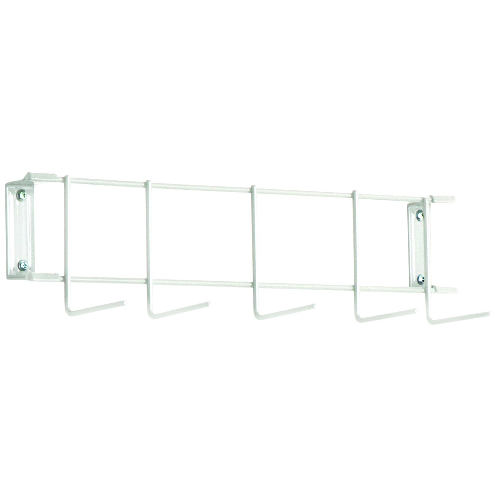 Rack’Em™ 5-Hook Rack, PVC Coated Steel, Wall-Mount