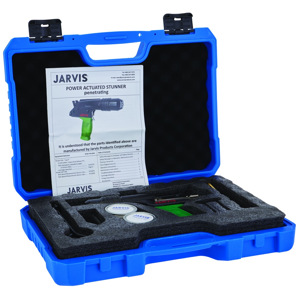 This Jarvis .22 Caliber Stunner features a convenient tool kit