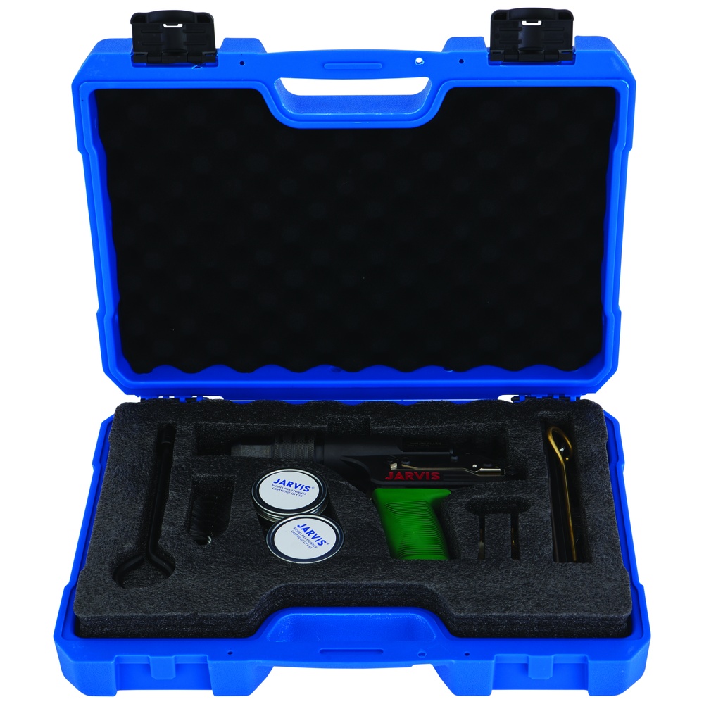 This Jarvis .22 Caliber Stunner features a convenient tool kit