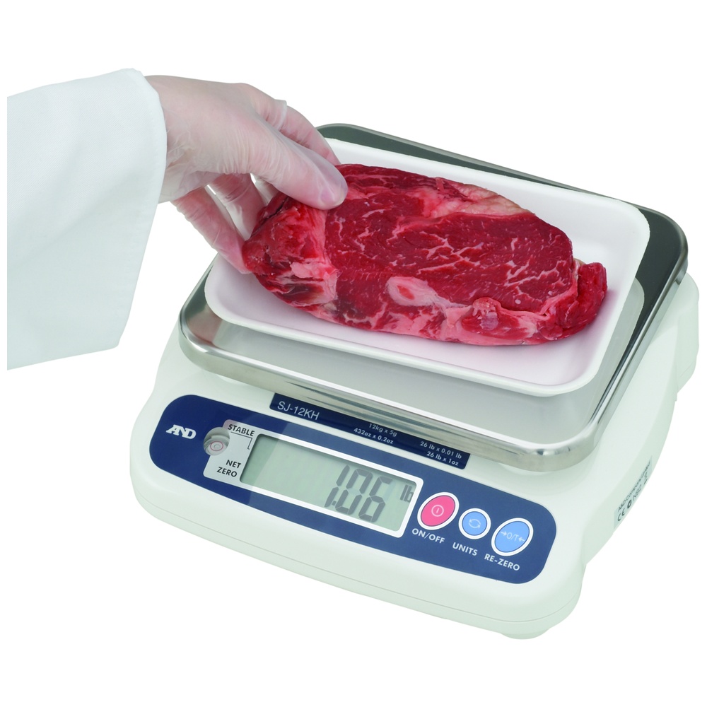 A&D Weighing SJ-12KHS Compact Bench Scale, NSF-Listed, Legal for Trade