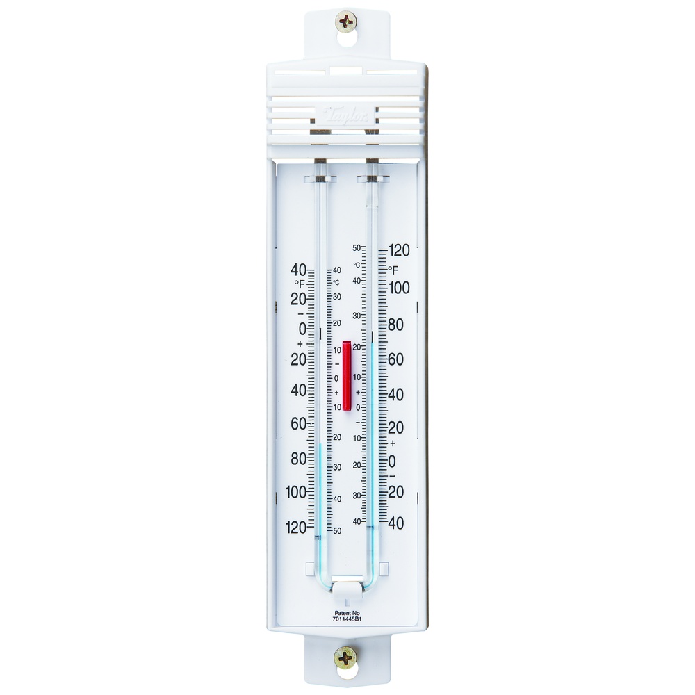 Taylor Indoor/Outdoor Min/Max Thermometer, 10 Inches x 2.25 Inches, -40 to 120 Degrees F