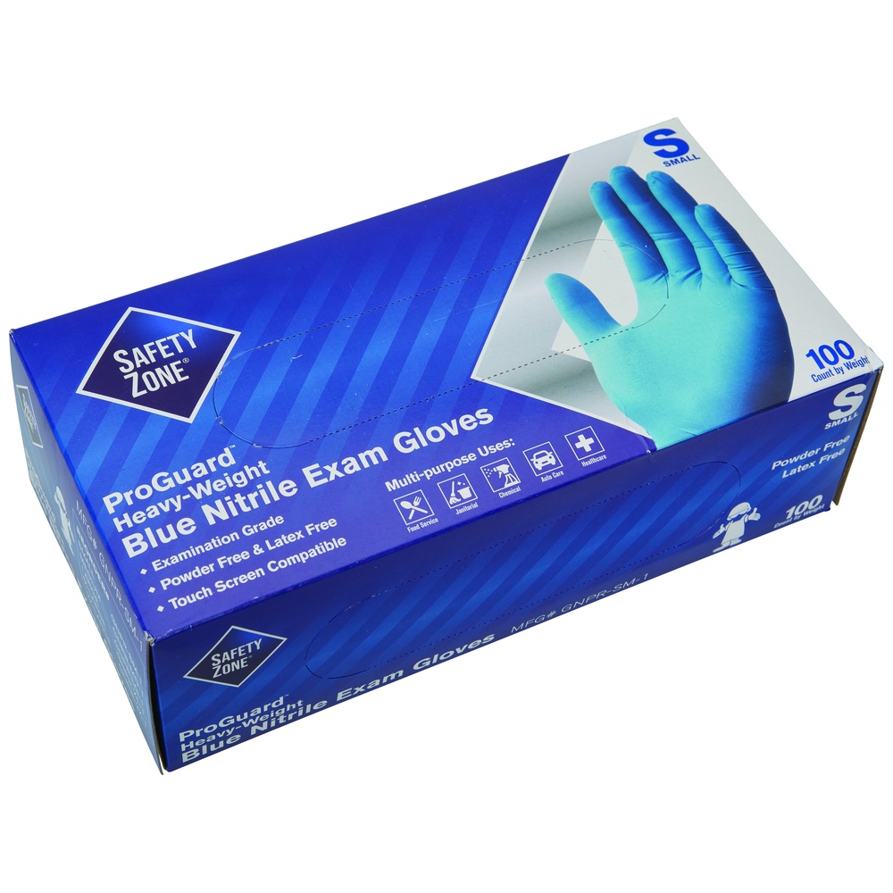 The Safety Zone® ProGuard Nitrile Gloves, 6 Mil, Powder-Free, Blue