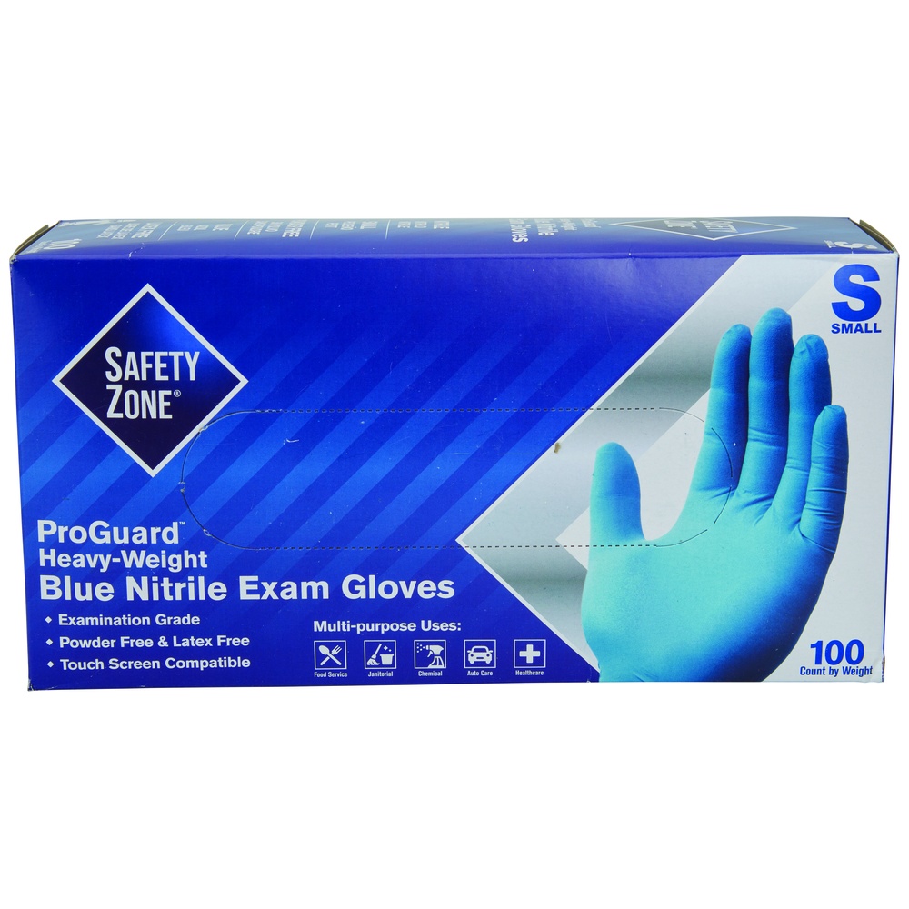 The Safety Zone® ProGuard Nitrile Gloves, 6 Mil, Powder-Free, Blue