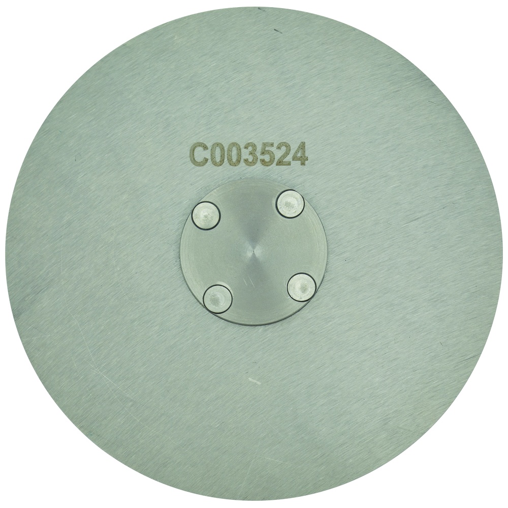 Edgemaster Circular Blade, Poultry Slitter with Hub, No Slots, Single Bevel, 3.937 Inch x 0.394 Inch x 0.661 Inch, Mayekawa OEM M03-212AS-A1