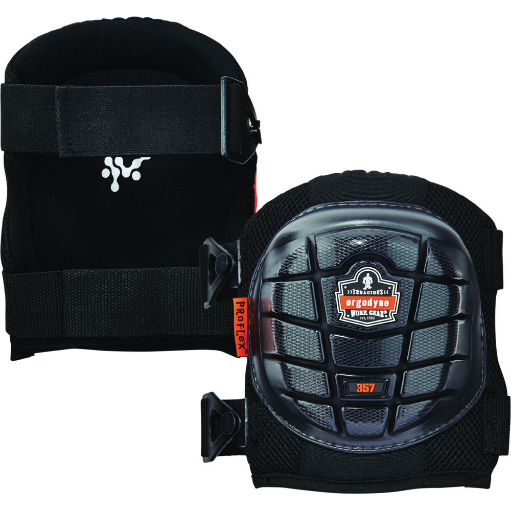 Ergodyne ProFlex 357 Lightweight Gel Knee Pads w/ Short Hard Caps