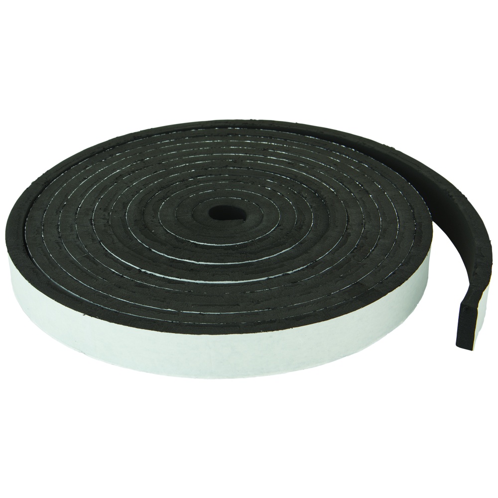 Hanna Rubber Neoprene Gasket, 0.5 Inch Thick x 1.25 Inch Wide x 25 Feet, Black