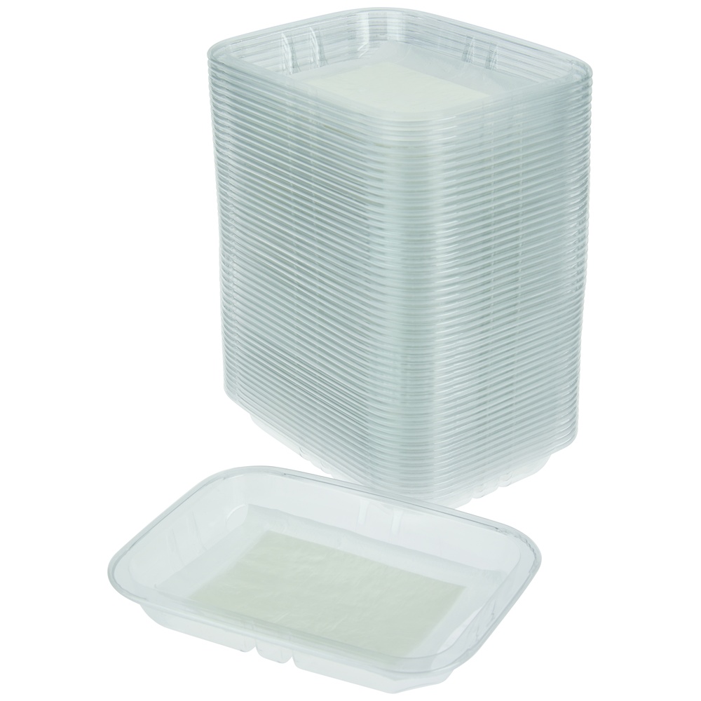 Clearly Clean Products Clear PET Food Tray Clearly Clean Products Clear PET Food Tray