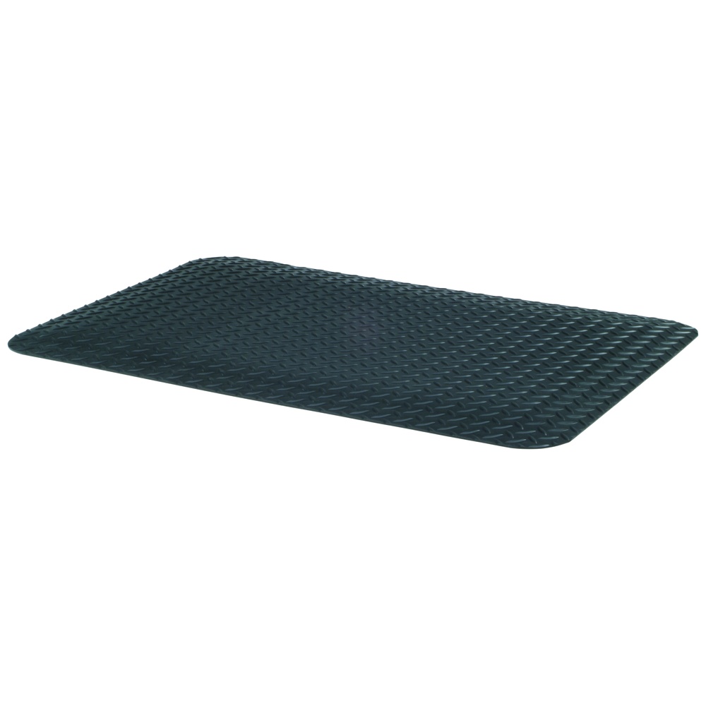 Ludlow Composites Foam Rubber Anti-Fatigue Floor Mat, Beveled Edges, 2 Feet x 3 Feet, Black