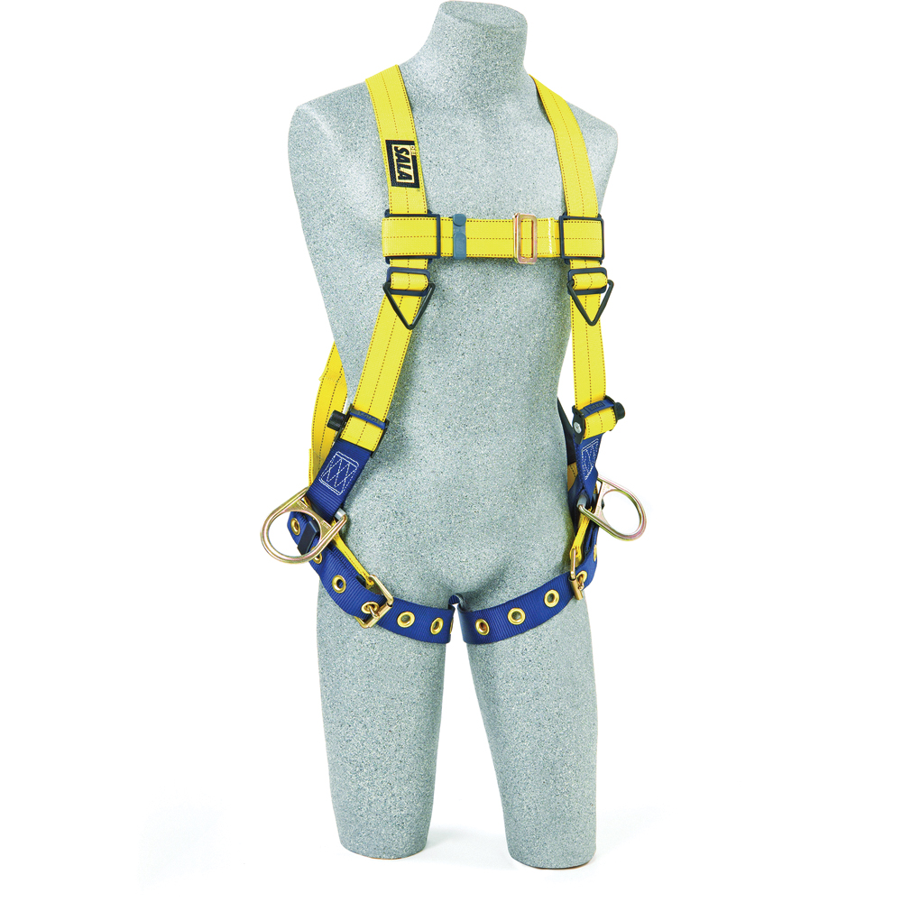3M DBI-SALA Delta Vest Safety Harness with Back and Hip D-Ring, Pass Through Chest Buckle and Tongue Leg Buckle