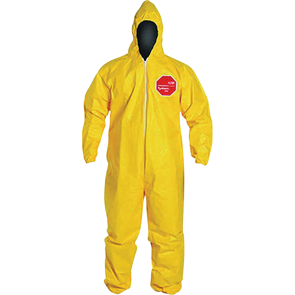 Liberty Safety QC127S Tychem® Coveralls, Attached Hood, Elastic Wrists and Ankles
