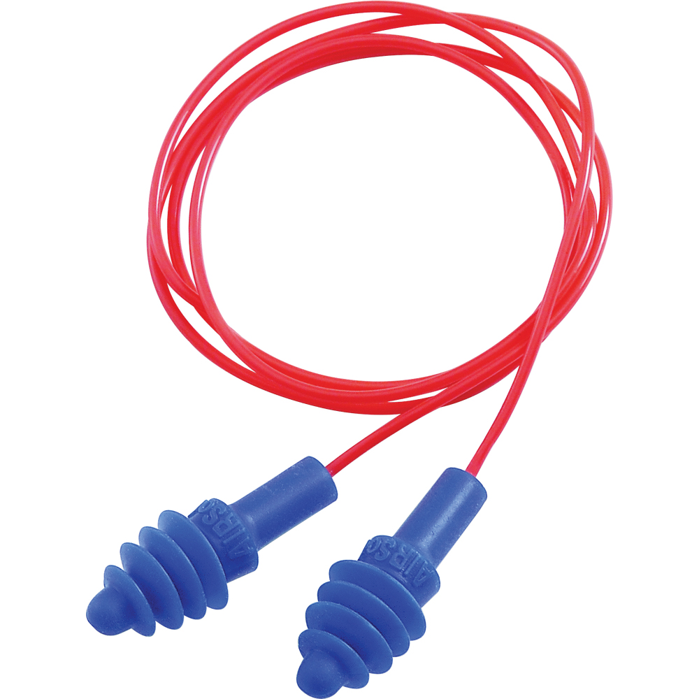 Honeywell Howard Leight Reusable AirSoft Earplugs with Red Cord, NRR 27