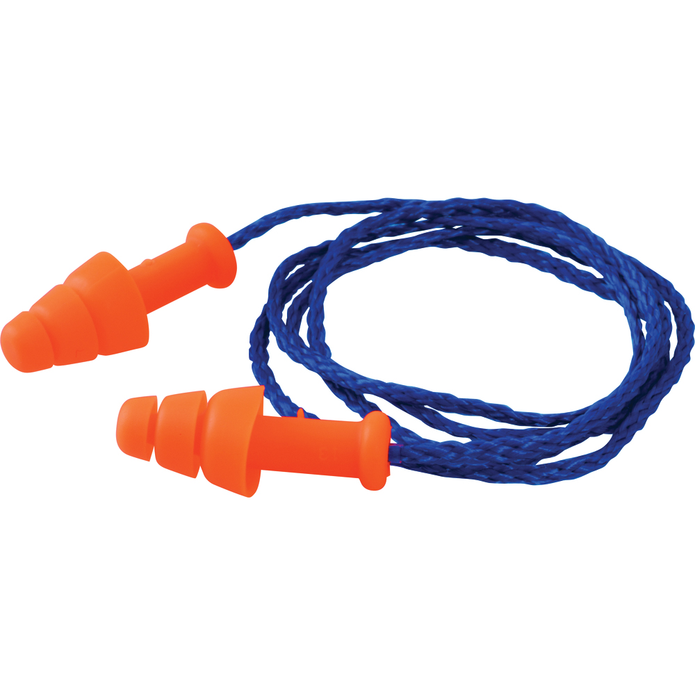 Honeywell Howard Leight SmartFit Tapered TPE Corded Earplugs, NRR 25