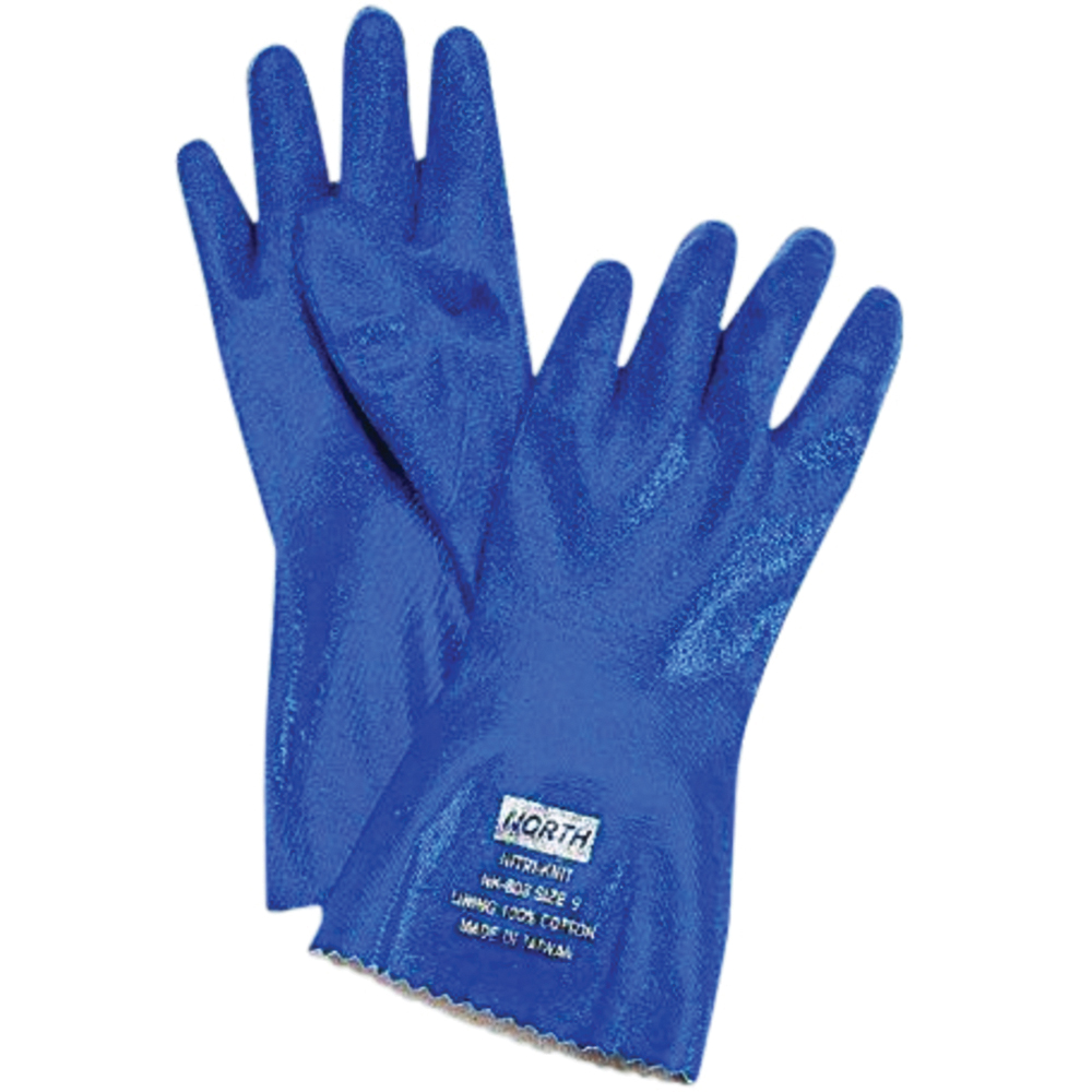 Honeywell Nitri-Knit™ Supported Nitrile Gloves, Chemical Resistant, Blue