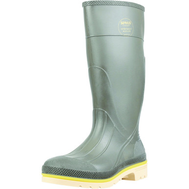 SERVUS Pro+® TDT™ Chemical-Resistant PVC Steel Toe Boots, 15in, Gray