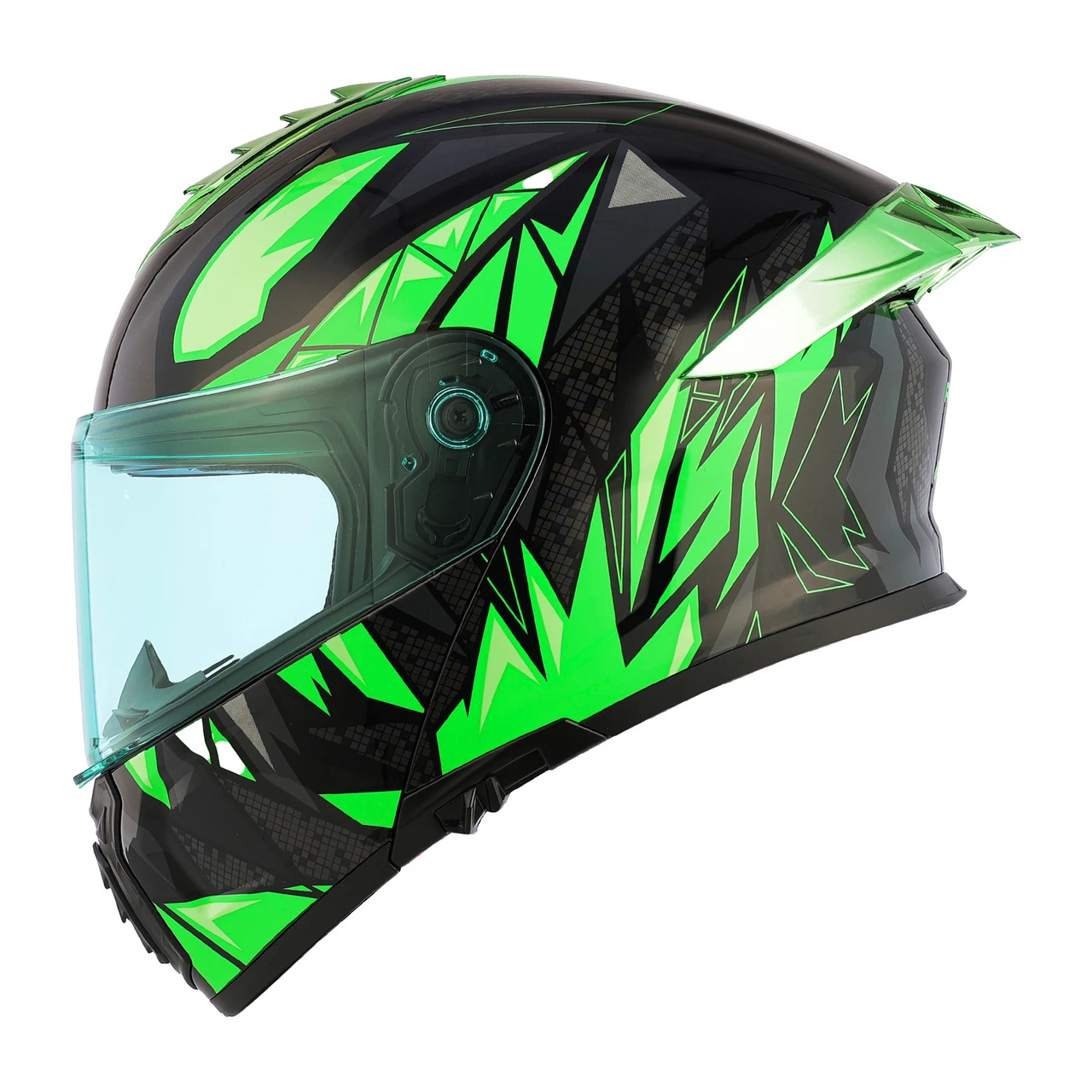 CASCO RODA PILOT VERDE GRRROWL MICA VERDE ABATIBLE SVS