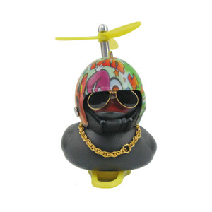 Pato Decorativo Negro Con Casco Modelo 10