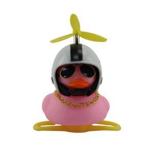 Pato Decorativo Rosa Con Casco Modelo 3