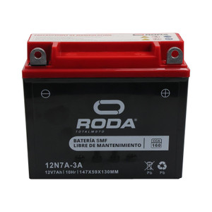 Acumulador Sellado Smf (12N7A-3A) Roda 12V 7A