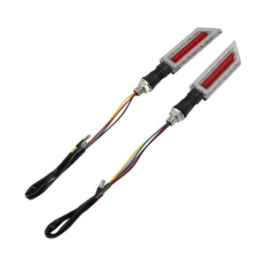 Direccionales Del/Tras Dual Rojo/Azul Led Set 12V