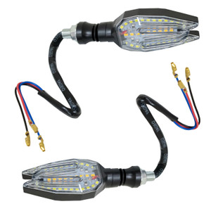 Direccional Del/Tras Tridente Blanco C/Cuarto Led Set 12V
