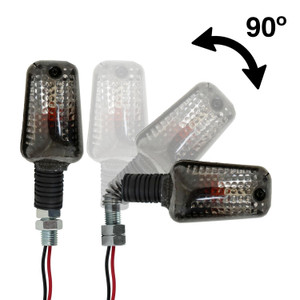 Direccional Universal Set Con Resorte Mini Cuadrada Humo