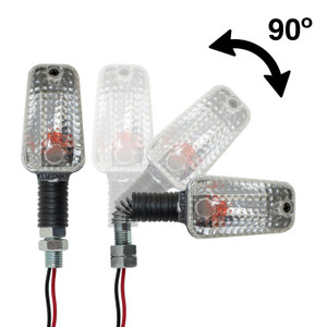 Direccional Universal Set Con Resorte Mini Cuadrada Transp