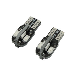 Foco T-10 Pellizco 8 Leds Rojo Set 12V