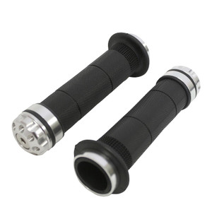 Puño Negros C/Contrapeso Cromo Set Roda