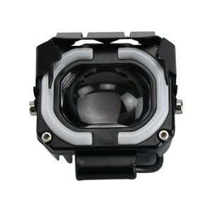 Faro Auxiliar Led Cuadrado C/Lupa 40 W/Ojo Angel 7.5W 12V