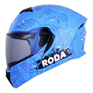 Casco Roda Booster Azul Game On Mica Humo Abatible Svs