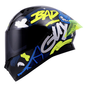 Casco Roda Course Negro Amarillo Bad Mica Humo Cerr Svs