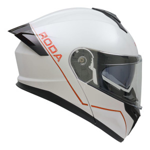 Casco Roda Force Blanco Rojo Abatible Svs