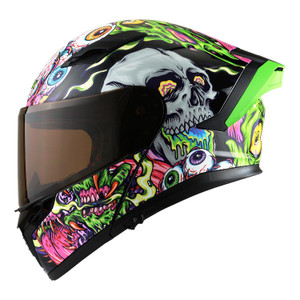 Casco Roda Force Evo Negro Monster Mash Aba Mica Humo Svs