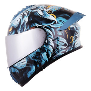 Casco Roda Pilot Negro Werewolf Mica Espejo Aba Svs