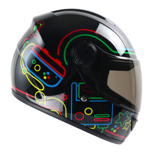 CASCO GHIRA GH-JUNIOR NEGRO PRESS START CERRADO MICA HUMO