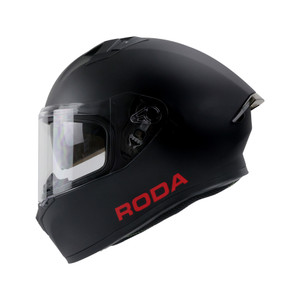 CASCO RODA COURSE NEGRO MATE LOGO ROJO CERRADO SVS