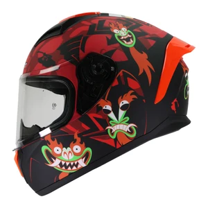 CASCO SHAFT SH582SP ROJO SAMURAI JACK MICA NARANJA CERR