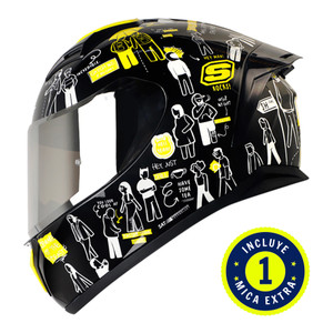 CASCO SHAFT SH582SP NG PEOPLE WALKING MICA PLATEADA CERR