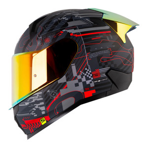 CASCO SHAFT SH560 GRIS MATE CIRCUIT M.TRANSP REP ROJO CER