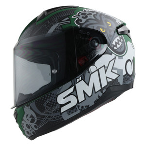 CASCO SMK BIONIC YOUTH VERDE MATE CHIMPZ MICA HUMO CERRADO