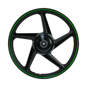 RIN DELANTERO NEGRO FILO VERDE ITALIKA FT 150 TS (23-26)