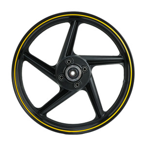RIN TRASERO NEGRO FILO AMARILLO ITALIKA FT 150 GTS (23-25)