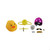 Pato Decorativo Amarillo Con Casco Cromado Rosa