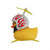 Pato Decorativo Amarillo Con Casco Modelo 6