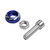Tornillo Decorativo Circular Placa Azul Set