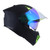 CASCO BKR RAVEN NEGRO MATE MICA VERDE ABATIBLE SVS