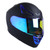CASCO BKR RAVEN NEGRO MATE MICA AZUL ABATIBLE SVS