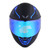 CASCO BKR RAVEN NEGRO MATE MICA AZUL ABATIBLE SVS